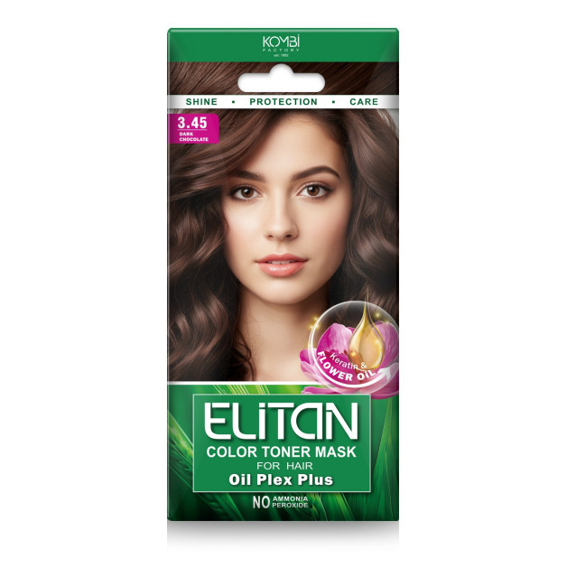 Тонуюча маска для волосся ELITAN (саше 30 мл), № 3.45 - Темний шоколад
