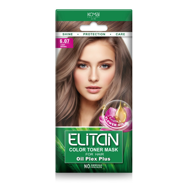 Тонуюча маска для волосся ELITAN (саше 30 мл), № 6.07 - Русявий