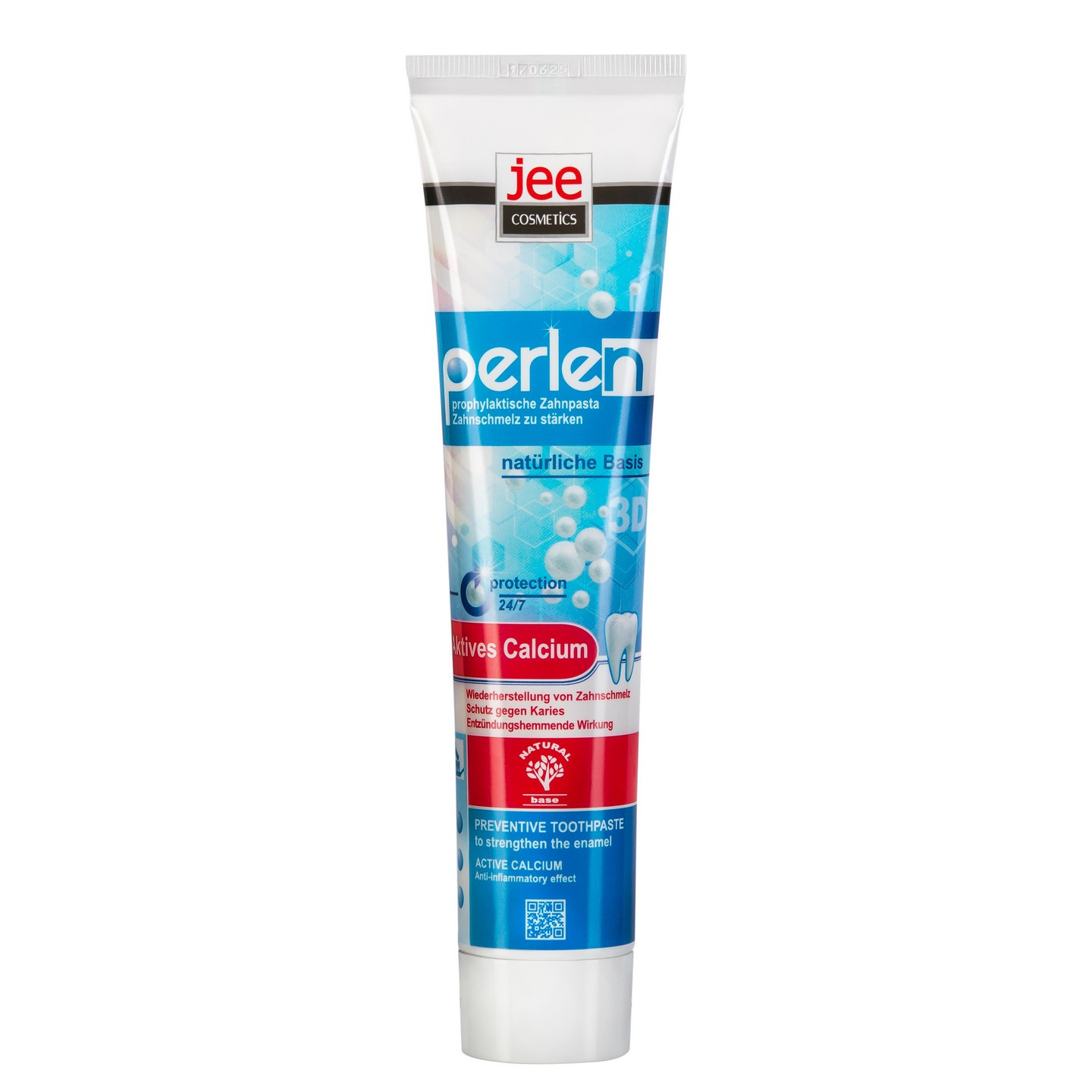 Профілактична зубна паста Jee Cosmetics Perlen (Перлен) Активний кальцій, 125 мл