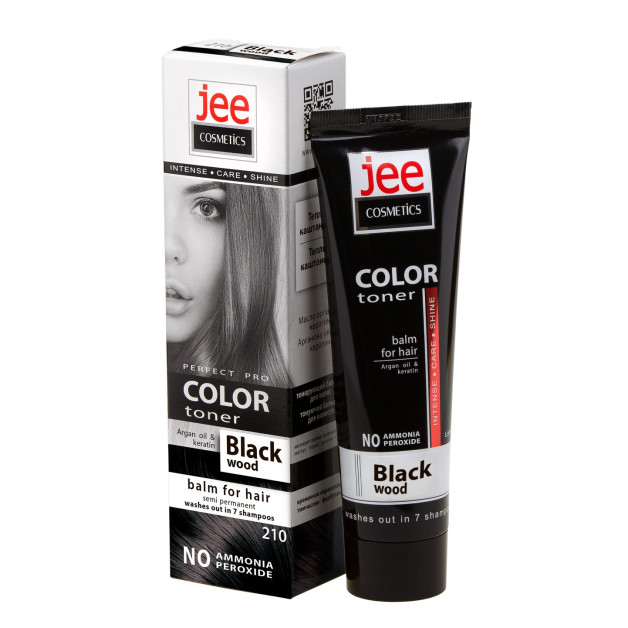 Тонуючий бальзам для волосся "JEE COSMETICS" (туба 100 мл), відтінок 210, Чорне дерево